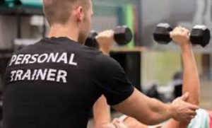 personal trainer at work
